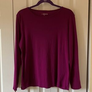 Liz Claiborne Women's Long Sleeve Magenta Top